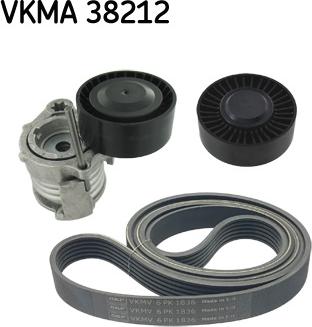 SKF VKMA 38212 - Поликлиновый ременный комплект unicars.by