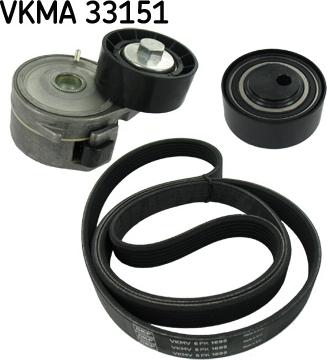 SKF VKMA 33151 - Поликлиновый ременный комплект unicars.by