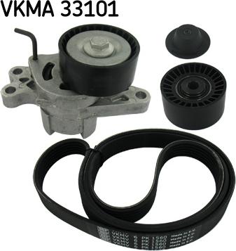 SKF VKMA 33101 - Поликлиновый ременный комплект unicars.by