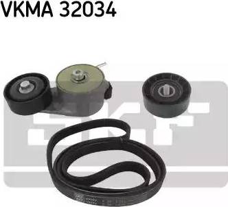 SKF VKMA 32034 - Поликлиновый ременный комплект unicars.by