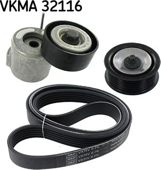 SKF VKMA 32116 - Поликлиновый ременный комплект unicars.by