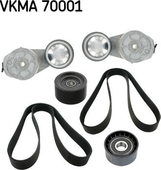 SKF VKMA 70001 - Поликлиновый ременный комплект unicars.by