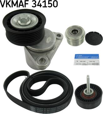 SKF VKMAF 34150 - Поликлиновый ременный комплект unicars.by