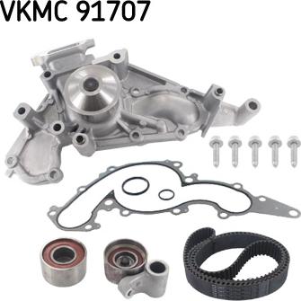 SKF VKMC 91707 - Водяной насос + комплект зубчатого ремня ГРМ unicars.by