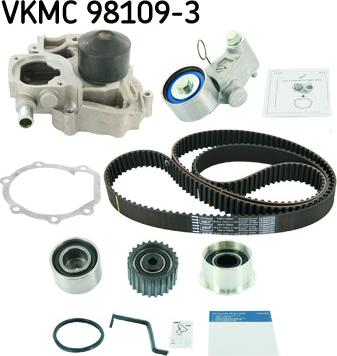 SKF VKMC 98109-3 - Водяной насос + комплект зубчатого ремня ГРМ unicars.by