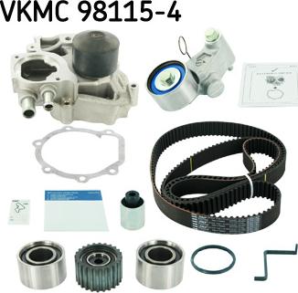 SKF VKMC 98115-4 - Водяной насос + комплект зубчатого ремня ГРМ unicars.by