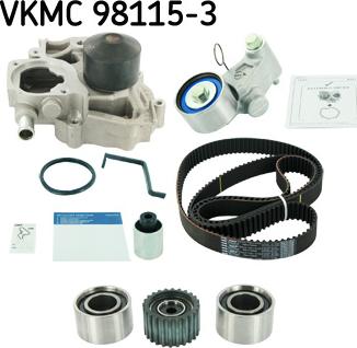 SKF VKMC 98115-3 - Водяной насос + комплект зубчатого ремня ГРМ unicars.by