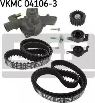 SKF VKMC 04106-3 - Водяной насос + комплект зубчатого ремня ГРМ unicars.by