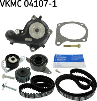 SKF VKMC 04107-1 - Водяной насос + комплект зубчатого ремня ГРМ unicars.by