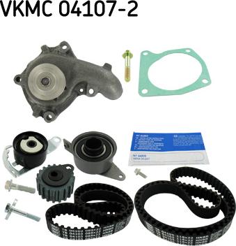 SKF VKMC 04107-2 - Водяной насос + комплект зубчатого ремня ГРМ unicars.by