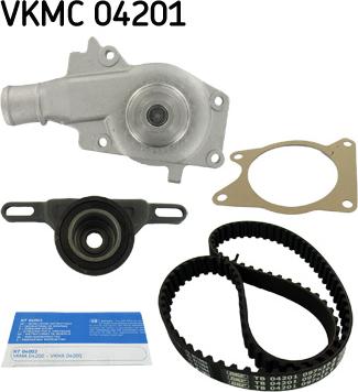 SKF VKMC 04201 - Водяной насос + комплект зубчатого ремня ГРМ unicars.by