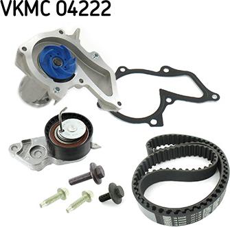 SKF VKMC 04222 - Водяной насос + комплект зубчатого ремня ГРМ unicars.by