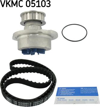 SKF VKMC 05103 - Водяной насос + комплект зубчатого ремня ГРМ unicars.by