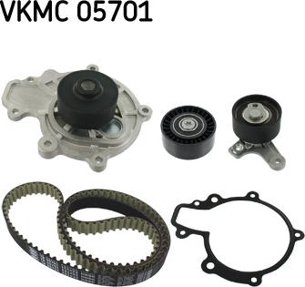 SKF VKMC 05701 - Водяной насос + комплект зубчатого ремня ГРМ unicars.by