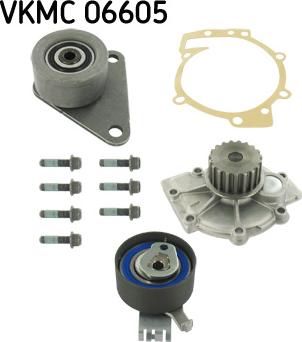 SKF VKMC 06605 - Водяной насос + комплект зубчатого ремня ГРМ unicars.by