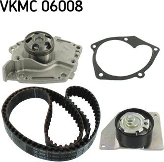 SKF VKMC 06008 - Водяной насос + комплект зубчатого ремня ГРМ unicars.by