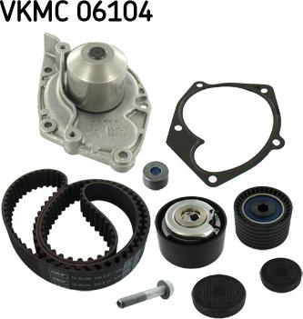 SKF VKMC 06104 - Водяной насос + комплект зубчатого ремня ГРМ unicars.by