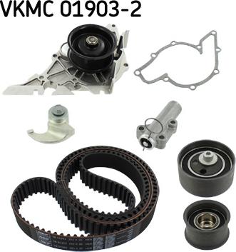 SKF VKMC 01903-2 - Водяной насос + комплект зубчатого ремня ГРМ unicars.by