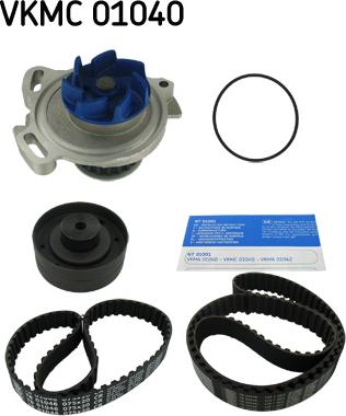 SKF VKMC 01040 - Водяной насос + комплект зубчатого ремня ГРМ unicars.by