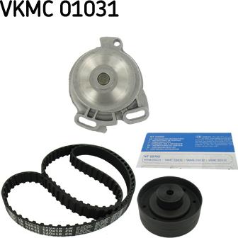 SKF VKMC 01031 - Водяной насос + комплект зубчатого ремня ГРМ unicars.by