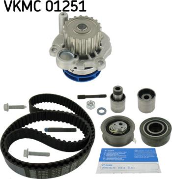 SKF VKMC 01251 - Водяной насос + комплект зубчатого ремня ГРМ unicars.by