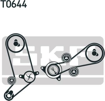 SKF VKMC 01258-2 - Водяной насос + комплект зубчатого ремня ГРМ unicars.by