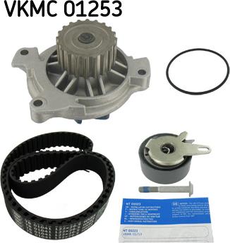 SKF VKMC 01253 - Водяной насос + комплект зубчатого ремня ГРМ unicars.by