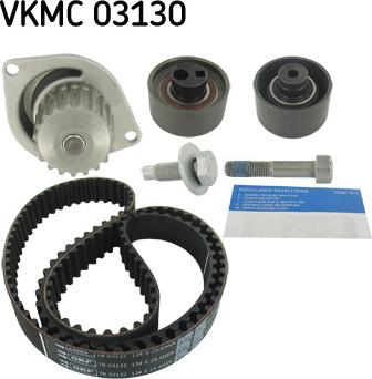 SKF VKMC 03130 - Водяной насос + комплект зубчатого ремня ГРМ unicars.by