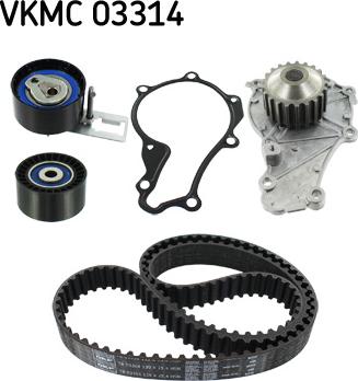 SKF VKMC 03314 - Водяной насос + комплект зубчатого ремня ГРМ unicars.by