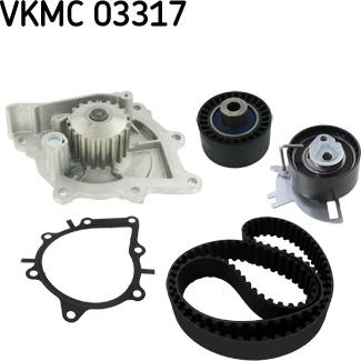 SKF VKMC 03317 - Водяной насос + комплект зубчатого ремня ГРМ unicars.by