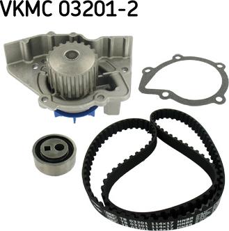 SKF VKMC 03201-2 - Водяной насос + комплект зубчатого ремня ГРМ unicars.by