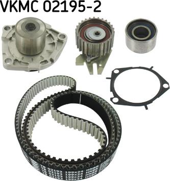 SKF VKMC 02195-2 - Водяной насос + комплект зубчатого ремня ГРМ unicars.by