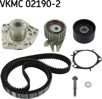 SKF VKMC 02190-2 - Водяной насос + комплект зубчатого ремня ГРМ unicars.by