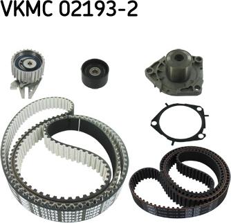 SKF VKMC 02193-2 - Водяной насос + комплект зубчатого ремня ГРМ unicars.by