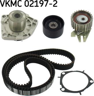 SKF VKMC 02197-2 - Водяной насос + комплект зубчатого ремня ГРМ unicars.by