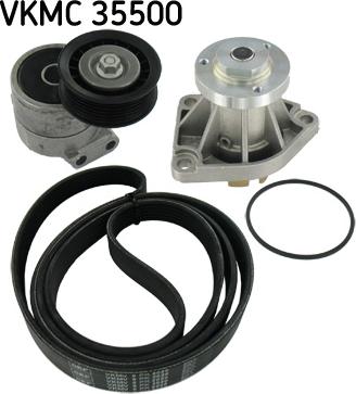 SKF VKMC 35500 - Водяной насос + комплект ручейковых ремней unicars.by