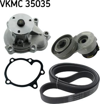 SKF VKMC 35035 - Водяной насос + комплект ручейковых ремней unicars.by