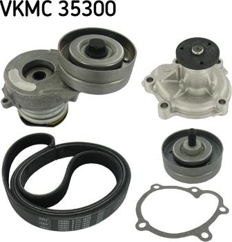 SKF VKMC 35300 - Водяной насос + комплект ручейковых ремней unicars.by