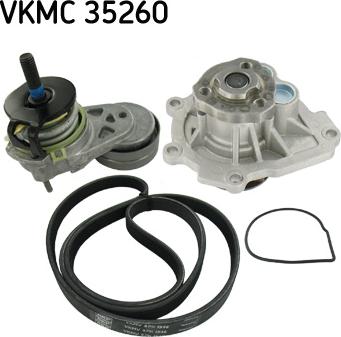 SKF VKMC 35260 - Водяной насос + комплект ручейковых ремней unicars.by