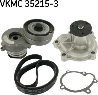 SKF VKMC 35215-3 - Водяной насос + комплект ручейковых ремней unicars.by