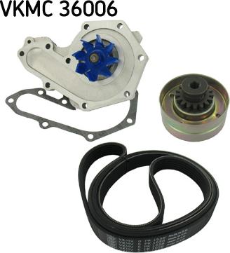 SKF VKMC 36006 - Водяной насос + комплект ручейковых ремней unicars.by