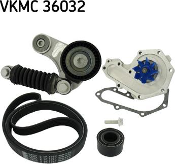 SKF VKMC 36032 - Водяной насос + комплект ручейковых ремней unicars.by