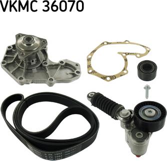 SKF VKMC 36070 - Водяной насос + комплект ручейковых ремней unicars.by