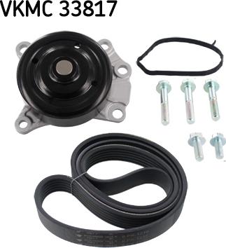 SKF VKMC 33817 - Водяной насос + комплект ручейковых ремней unicars.by