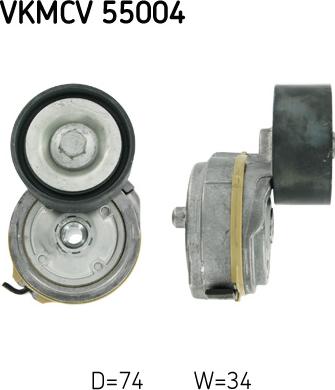 SKF VKMCV 55004 - Ролик, поликлиновый ремень unicars.by