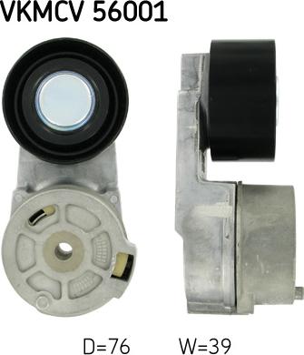 SKF VKMCV 56001 - Ролик, поликлиновый ремень unicars.by