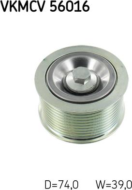 SKF VKMCV 56016 - Ролик, поликлиновый ремень unicars.by