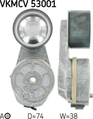 SKF VKMCV 53001 - Ролик, поликлиновый ремень unicars.by