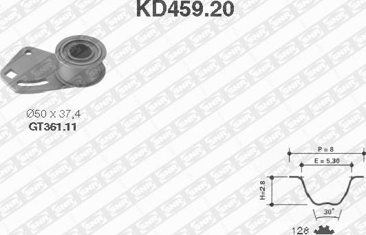 SNR KD459.20 - Комплект зубчатого ремня ГРМ unicars.by