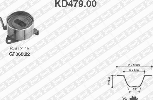 SNR KD479.00 - Комплект зубчатого ремня ГРМ unicars.by